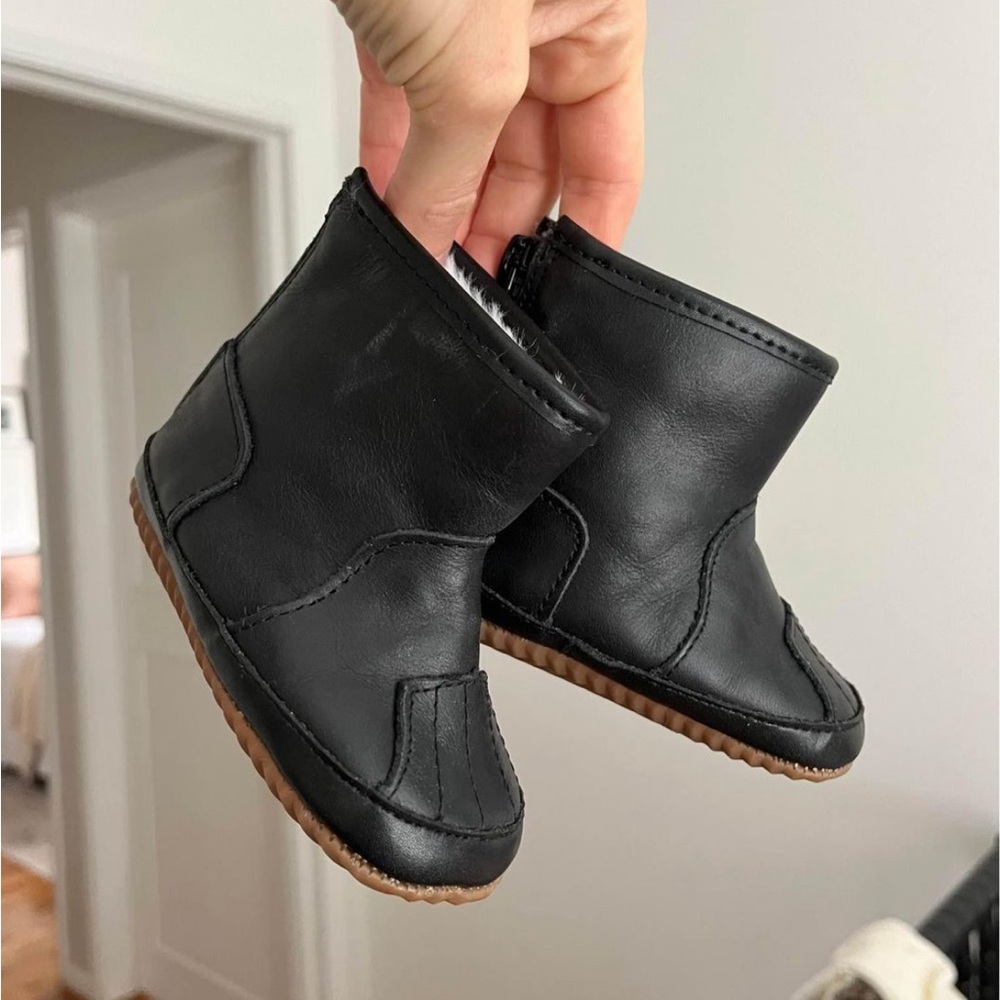 Little love bug baby leather boots
